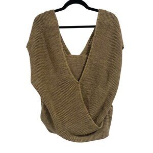 Anthropologie Twist-Front Sweater Set Tan Size‎ M